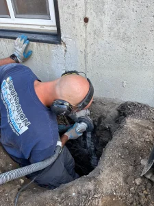 Foundation Crack Seal at work