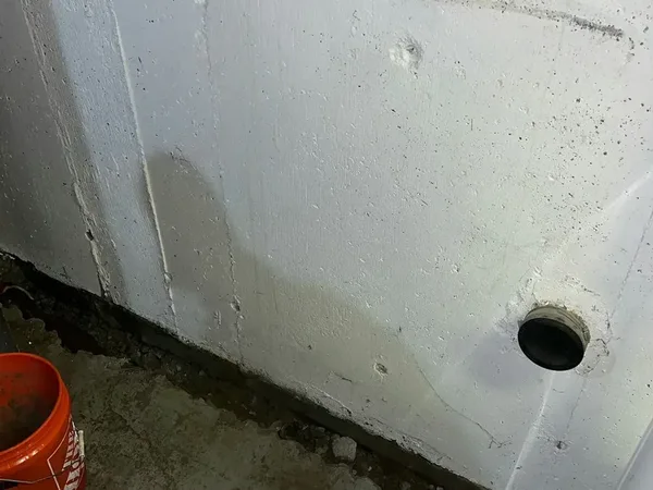 Basement wall waterproofing repair