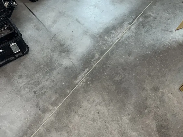 Completed flexible seal along a concrete expansion joint